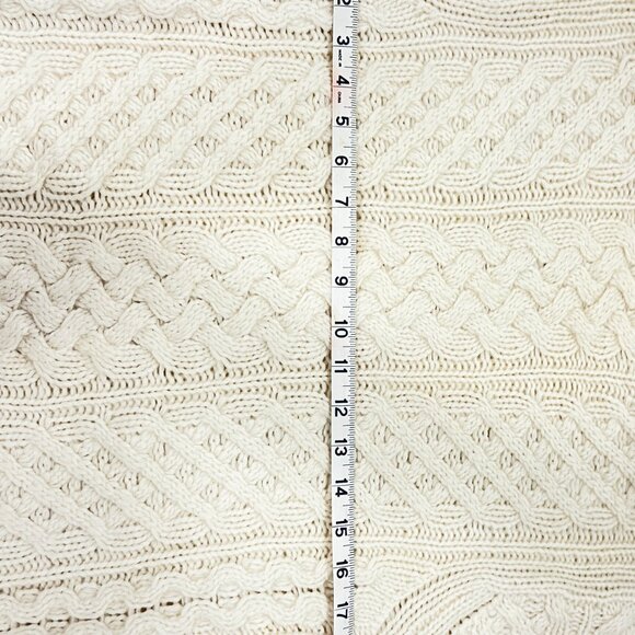 Pure Cashmere Fisherman's Cable Knit Sweater SZ L - Picture 16 of 16